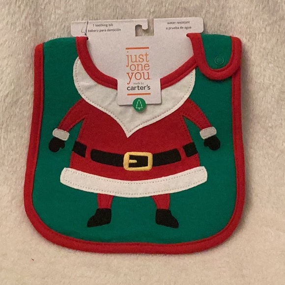 Peanuts Baby's 1st Christmas Santa Hat & Stocking & Carter's Bib ~ NWT ~ Snoopy - Picture 8 of 12